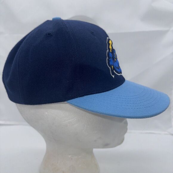 Bimm Ridder Trenton Thunder Cloud Logo MLB SnapBack YOUTH HAT NAVY/baby Blue - Picture 2 of 10